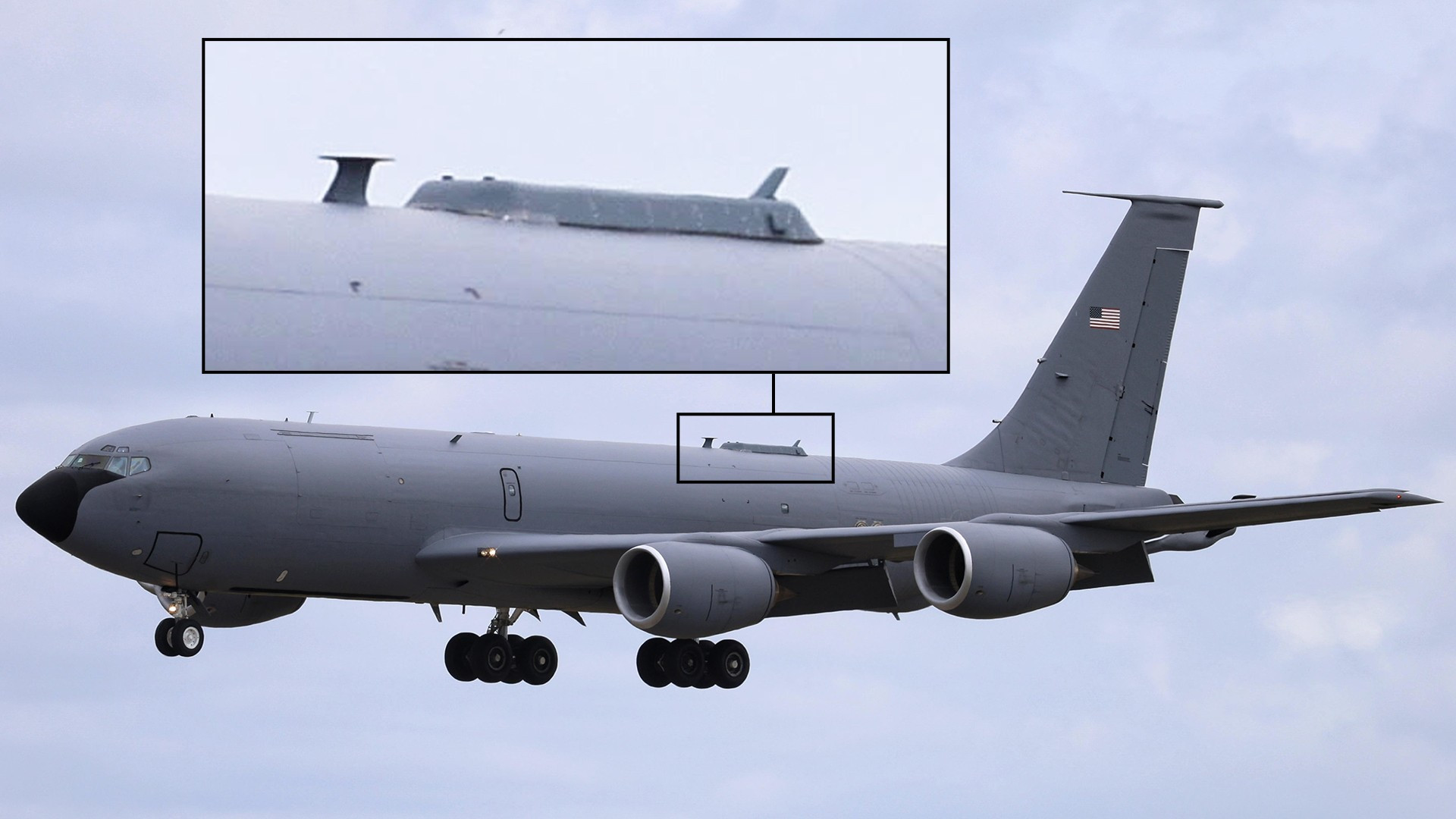 KC-135 Tanker Spotted With New Satellite Communications Antenna